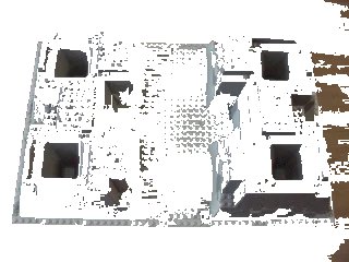LEGO onderdeel Baseplate, Raised 32 x 48 x 6 with 4 Corner Pits with Rock Raiders Pattern (30271px3)