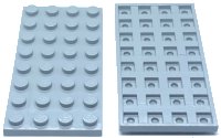 LEGO onderdeel Plate 4 x 8 with Waffle Bottom 3035old