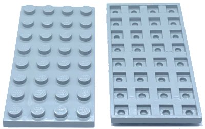 LEGO onderdeel Plate 4 x 8 with Waffle Bottom (3035old)