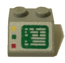 LEGO onderdeel Slope 45 2 x 2 with Computer Screen and Left Side Buttons Pattern (3039pb114)