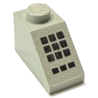 LEGO part Slope 45 2 x 1 with Keypad with Black Buttons Pattern (3040p32)