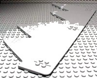 LEGO part Baseplate, Road 32 x 14 Jagged Edge with Dividing Line Pattern 30606px1