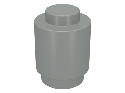 LEGO part Stein, rund 1 x 1 - durchgehende Noppe, untere Lippe (3062a)