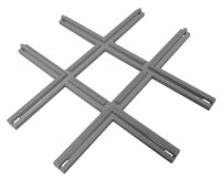 LEGO onderdeel Train, Track 4.5V Crossing, Slotted Rail 3231b