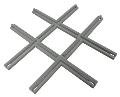LEGO onderdeel Train, Track 4.5V Crossing, Slotted Rail (3231b)