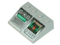 LEGO onderdeel Slope 33 3 x 4 with Surveillance Computer Panel Pattern 3297px6