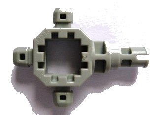LEGO part Znap Connector 3 x 3 - 3 way with Pin (33298)