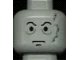 LEGO part Minifigure, Head Male Scars Gray Left, Black Eyebrows Pattern (Darth Vader original) 3626ps7