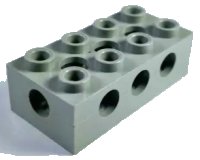LEGO part Technic, Brick 2 x 4 with Holes on All Sides 3709a