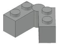 LEGO part Hinge Brick 1 x 4 Swivel 3830c01
