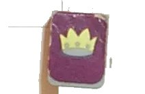 LEGO onderdeel Minifigure Vest with Crown on Dark Purple Background Pattern (Stickers) - Set 375-2 (3840pb03)