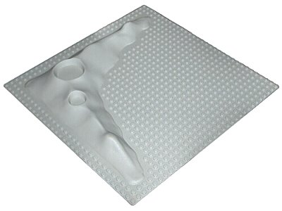 LEGO part Baseplate, Raised 32 x 32 Crater Plate without Crater Studs (3947a)