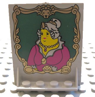 LEGO onderdeel Door 2 x 5 x 5 Swivel, Bracket Base with HP The Fat Lady Portrait Pattern (40249px2)