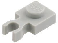 LEGO part Plate, Modified 1 x 1 with U Clip Thin (Vertical Grip) 4085b