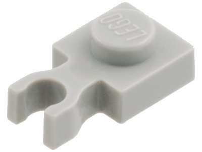 LEGO part Plate, Modified 1 x 1 with U Clip Thin (Vertical Grip) (4085b)