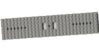 LEGO part Train Base 6 x 28 with 6 Round Holes Each End 4093c