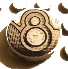 LEGO onderdeel Tile, Round 2 x 2 with Fancy Headlights Pattern (Sticker) - Set 8371 (4150pb023)