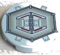 LEGO part Tile, Round 2 x 2 with Hatch Hexagonal Pattern 4150px24