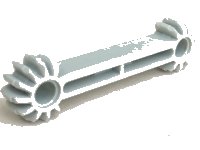 LEGO onderdeel Technic, Arm 1 x 7 with Gear 9 Tooth Double Bevel Ends 41666