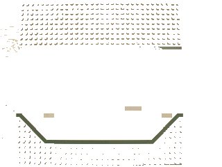 LEGO onderdeel Baseplate, Road 32 x 32 3 Lane with Green Lines, White Dashed Lines, and Crosswalk Pattern (425p02)