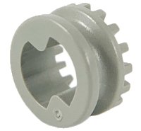 LEGO onderdeel Technic Bush 1/2 Toothed, Two Interior Ridges 4265b