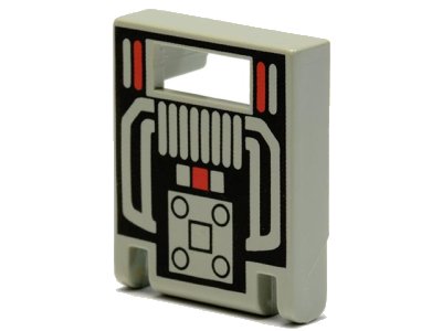 LEGO onderdeel Container, Box 2 x 2 x 2 Door with Slot with M:Tron Pattern (4346p68)