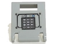 LEGO onderdeel Container, Box 2 x 2 x 2 Door with Slot with Keypad and Gray and Blue Buttons Pattern (Sticker) - Set 7033 4346pb23