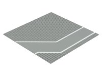 LEGO onderdeel Baseplate, Road 32 x 32 with Driveway and White Stripes Pattern 4478px1