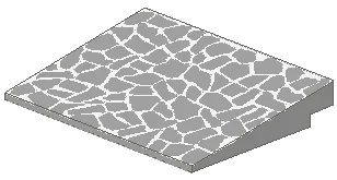 LEGO onderdeel Slope 10 6 x 8 with Slate Roof Pattern (4515p03)