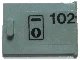 LEGO part Container, Cupboard 2 x 3 x 2 Door with '102' and Keyhole Pattern (Sticker) - Set 6597 4533pb005