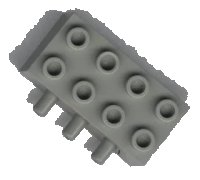 LEGO part Pneumatic Distribution Block 2 x 4 with Non-return Valve 4692