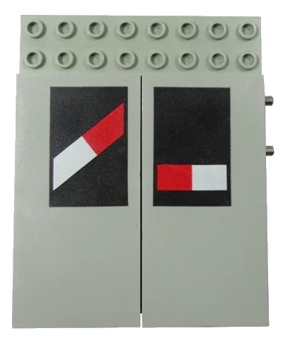 LEGO onderdeel Electric, Train 12V Remote Control 8 x 10 with Level Crossing Pattern (4707pb04)