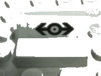 LEGO part Panel 1 x 2 x 1 with Train Logo Black Pattern on Inside (Sticker) - Set 4564 4865pb021