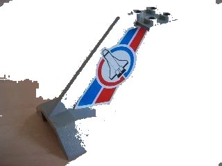 LEGO onderdeel Tail Wedge with Shuttle Pattern on Both Sides (Stickers) - Set 6544 (4867pb18)
