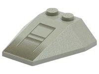 LEGO onderdeel Wedge 4 x 4 Triple without Stud Notches with SW X-wing Nose Pattern 6069ps1