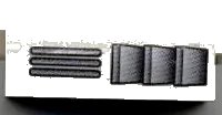 LEGO onderdeel Slope, Curved 2 x 4 x 1 1/3 with 4 Recessed Studs with Grille Pattern Left (Sticker) - Sets 10020 / 10022 / 10025 (6081pb006L)
