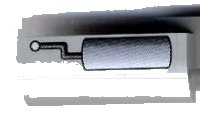 LEGO onderdeel Slope, Curved 2 x 4 x 1 1/3 with 4 Recessed Studs with Tank Configuration B Pattern (Sticker) - Sets 10022 / 10025 6081pb007b
