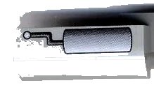 LEGO onderdeel Slope, Curved 2 x 4 x 1 1/3 with 4 Recessed Studs with Tank Configuration B Pattern (Sticker) - Sets 10022 / 10025 (6081pb007b)