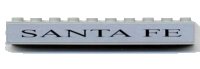 LEGO part Brick 1 x 10 with 'SANTA FE' Pattern (Sticker) - Sets 10022 / 10025 6111pb003