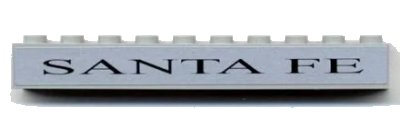 LEGO onderdeel Brick 1 x 10 with 'SANTA FE' Pattern (Sticker) - Sets 10022 / 10025 (6111pb003)