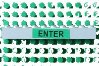 LEGO part Brick 1 x 10 with Black 'ENTER' on Green Background Pattern (Sticker) - Set 4556 6111pb011