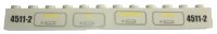 LEGO part Brick 1 x 12 with '4511-2' and 'WATER', 'OIL', 'PNEUMATICS' and 'POWER' Pattern (Stickers) - Sets 4511 / 10158 6112pb006L