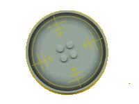 LEGO part Tile, Round 8 x 8 with 4 Studs in Center with Target Verniers Pattern 6177px2