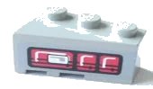 LEGO onderdeel Wedge 3 x 2 Right with Taillights Pattern (Sticker) - Set 8479 6564pb05