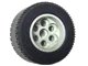 LEGO part Wheel 36.8mm D. x 26mm VR with Axle Hole with Black Tire 49.6 x 28 VR (6595 / 6594) 6595c02