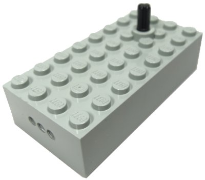 LEGO onderdeel Electric, Train 12V Remote Control Switch Motor 4 x 8 x 1 2/3 with Shallow Middle Hole (70026a)