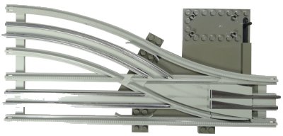 LEGO part Train, Track 12V Switch Point Right, Type 2 - Track Only (73696)