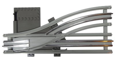 LEGO onderdeel Train, Track 12V Switch Point Left, Type 2 - Track Only (73697)
