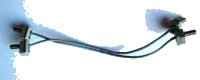 LEGO part Electric, Wire 12V / 4.5V with 2 Leads, 14 Studs Long with 4 Light Gray Electric, Connector, 1-Way Male Squared (x466c14 / 765c01) 765c14