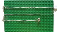 LEGO part Electric, Wire 12V / 4.5V with 2 Leads, 96 Studs Long with 4 Light Gray Electric, Connector, 1-Way Male Squared (x466c96 / 765c01) 765c96